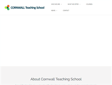 Tablet Screenshot of cornwallteachingschool.org